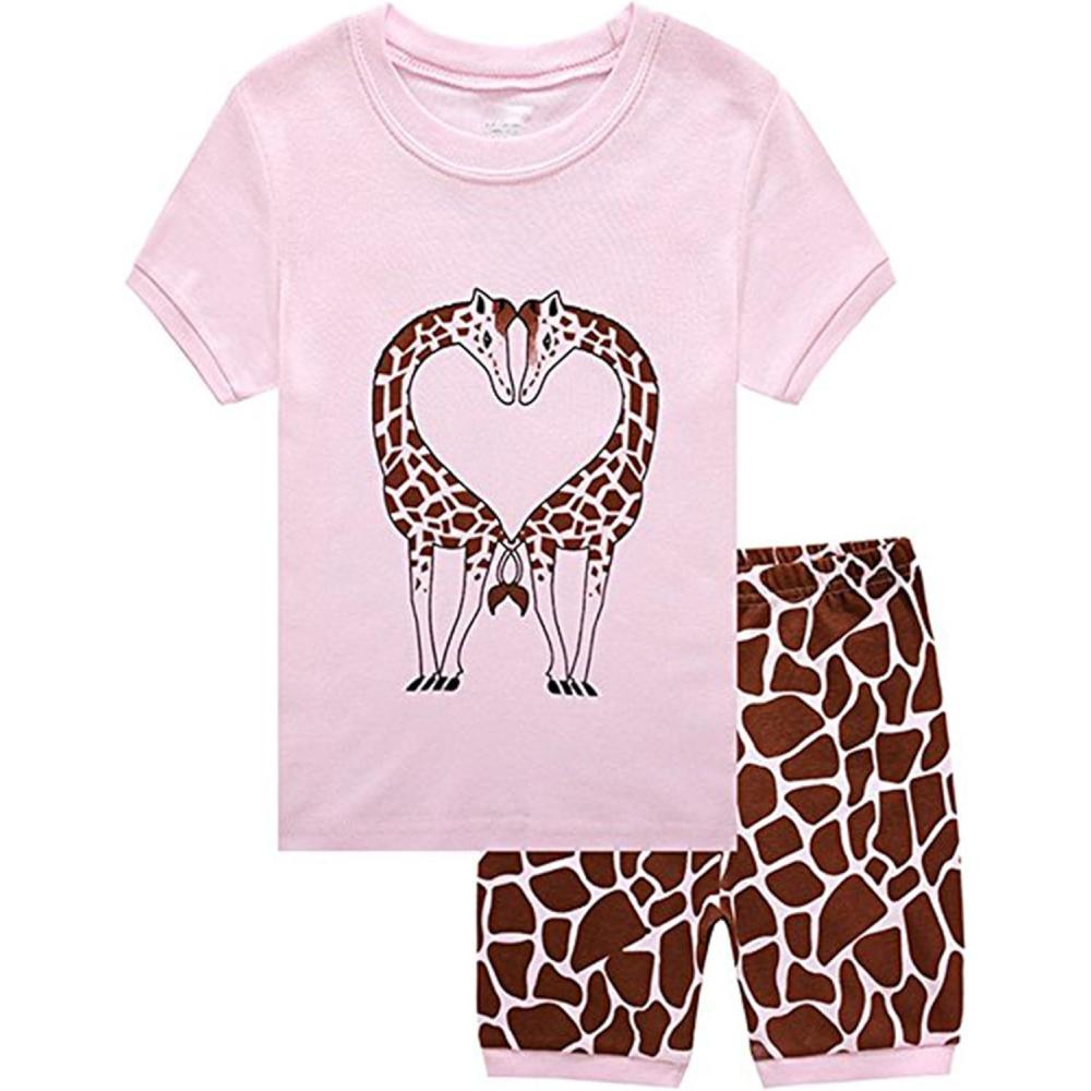 imageFamily Feeling Boys Girls Pajamas Toddler Pjs 100 Cotton Kids SleepwearsGiraffeF3