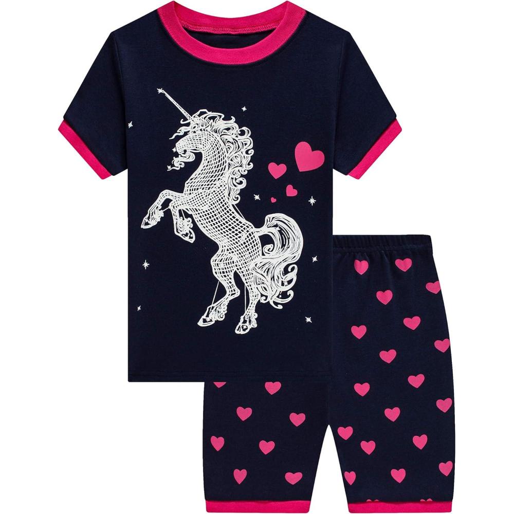 imageFamily Feeling Boys Girls Pajamas Toddler Pjs 100 Cotton Kids SleepwearsUnicornF51