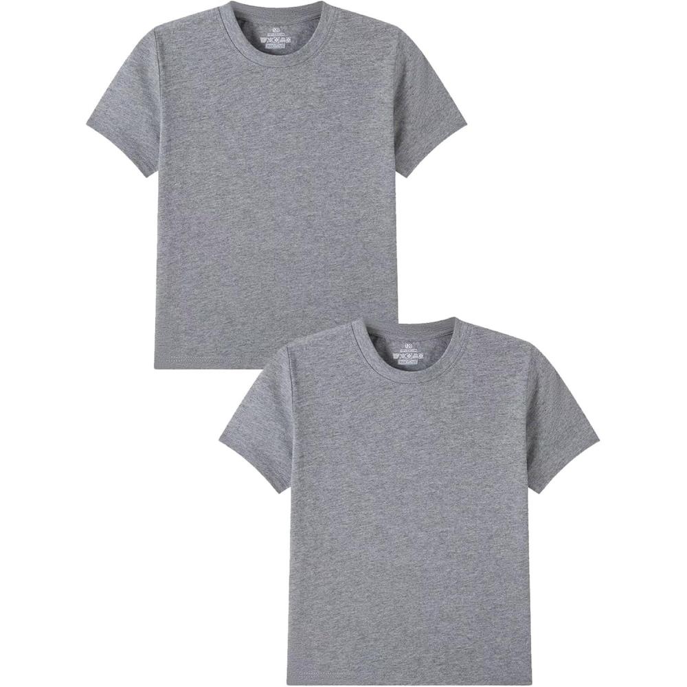 imageFamily Feeling Boys Short Sleeve Crewneck Kids TShirts Top Girls TeeGrey