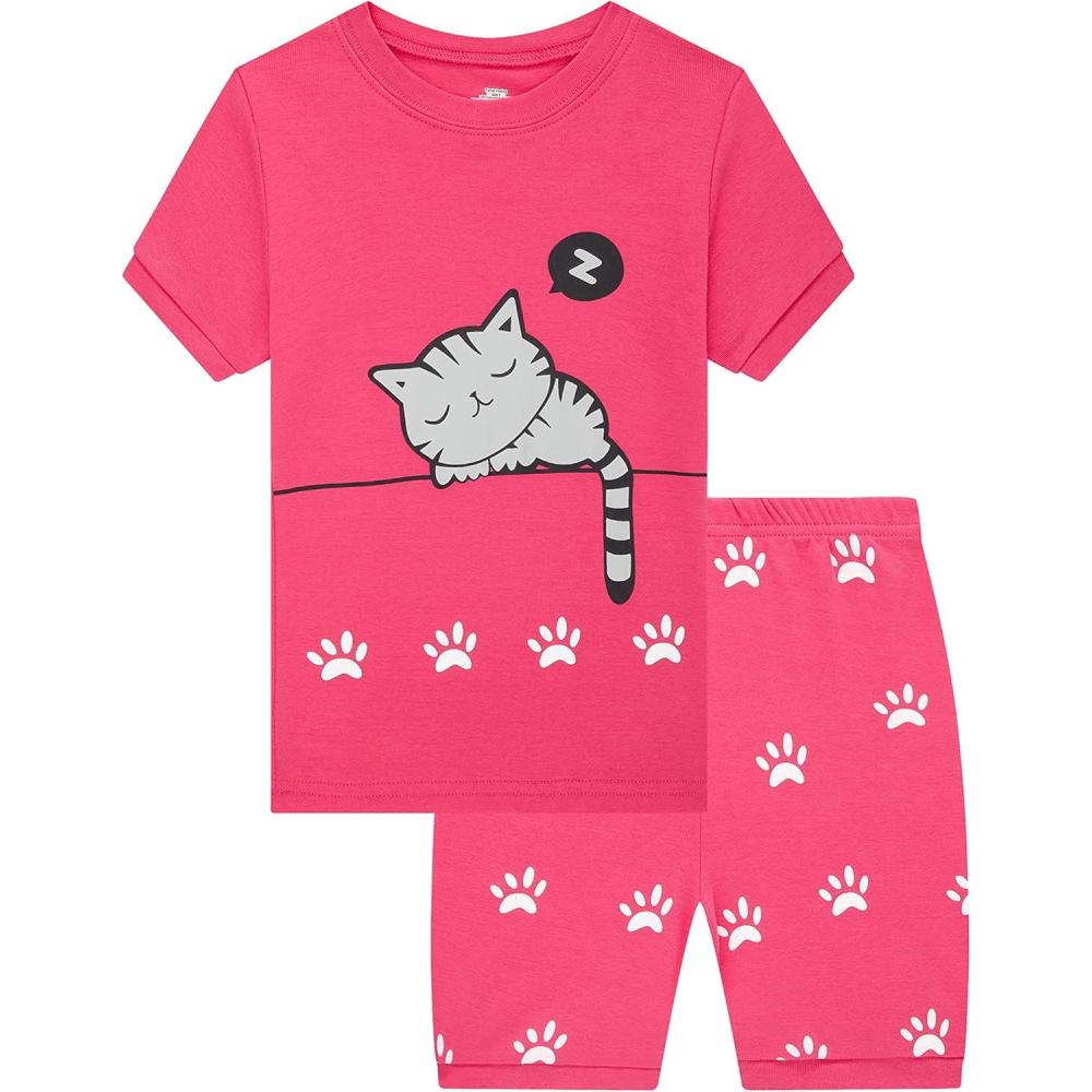 imageFamily Feeling Giraffe Little Girls Short Pajamas 100 Cotton ClothesCat725