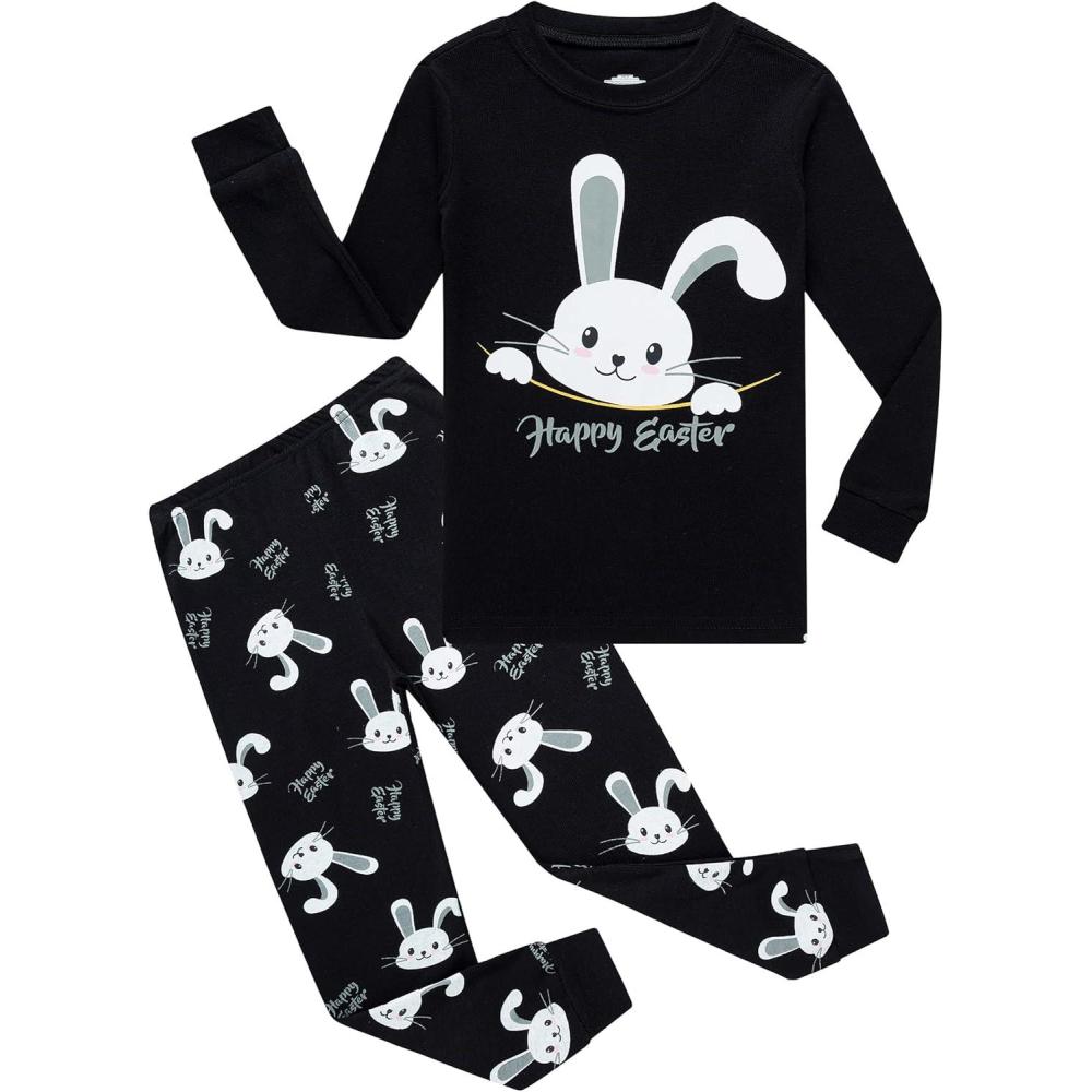 imageFamily Feeling Kids amp Toddler Boys Pajamas 2 Piece Pjs Set 100 Cotton SleepwearBunny6160