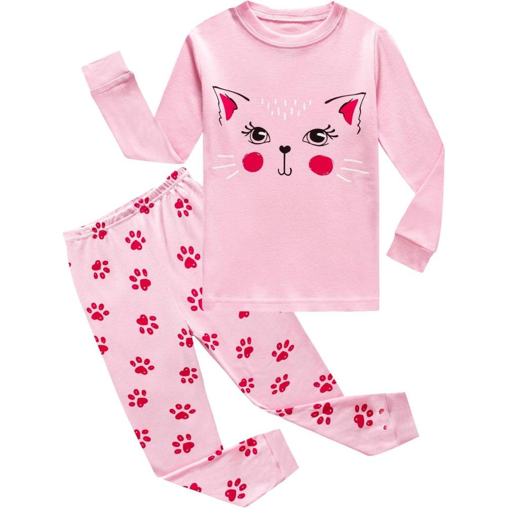 imageFamily Feeling Kids amp Toddler Girls Boys Pajamas 2 Piece Pjs Set 100 Cotton SleepwearCatF1