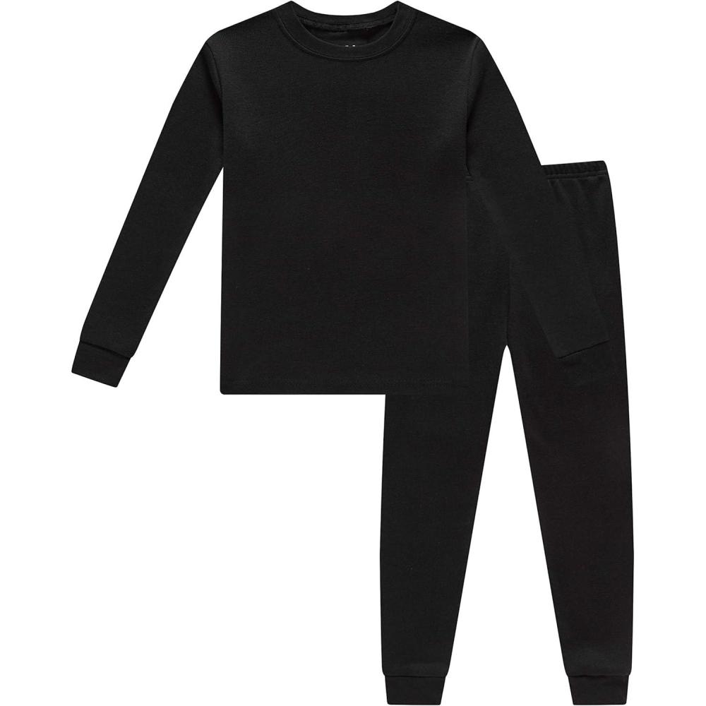 imageFamily Feeling Little Big Boy Pajamas Sets 100 Cotton Pjs Kids JammiesBlackA1