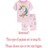 Family Feeling Boys Girls Pajamas Toddler Pjs 100% Cotton Kids Sleepwears(Unicorn/F4)