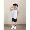 Family Feeling Boys Short Sleeve Crewneck Kids T-Shirts Top Girls Tee(White/Grey)