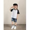 Family Feeling Boys Short Sleeve Crewneck Kids T-Shirts Top Girls Tee(White/Yellow)