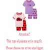 Family Feeling Giraffe Little Girls’ Short Pajamas 100% Cotton Clothes(4 Piece-short-ladybug)