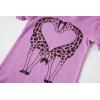 Family Feeling Giraffe Little Girls’ Short Pajamas 100% Cotton Clothes(Giraffe/892)