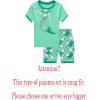 Family Feeling Giraffe Little Girls’ Short Pajamas 100% Cotton Clothes(Mermaid/F2)