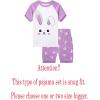 Family Feeling Giraffe Little Girls’ Short Pajamas 100% Cotton Clothes(Rabbit/White/F9)