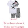 Family Feeling Giraffe Little Girls’ Short Pajamas 100% Cotton Clothes(Zebra/F3)