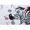 Family Feeling Giraffe Little Girls’ Short Pajamas 100% Cotton Clothes(Zebra/F3)