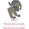 Family Feeling Kids & Toddler Boys Pajamas 2 Piece Pjs Set 100% Cotton Sleepwear(Grey/Excavator1)