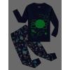 Family Feeling Kids & Toddler Boys Pajamas 2 Piece Pjs Set 100% Cotton Sleepwear(Space/Glow in the Dark)