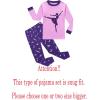 Family Feeling Kids & Toddler Girls Boys Pajamas 2 Piece Pjs Set 100% Cotton Sleepwear(Purple/A1)