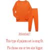 Family Feeling Little Big Boy Pajamas Sets 100% Cotton Pjs Kids Jammies(Orange/A1)
