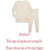 Family Feeling Little Big Boy Pajamas Sets 100% Cotton Pjs Kids Jammies(Solid-apricot-2022)