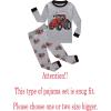 Family Feeling Little Big Boy Pajamas Sets 100% Cotton Pjs Kids Jammies(Tractor)