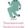 Family Feeling Little Boys Pajamas Sets 100% Cotton Long sleeve Pjs(Christmas-striped-green)