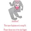 Family Feeling Little Boys Pajamas Sets 100% Cotton Long sleeve Pjs(Owl/Grey/A1)
