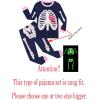 Family Feeling Little Boys Pajamas Sets 100% Cotton Long sleeve Pjs(Skeleton/Glow-in-the-dark/Blue)