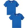 Family Feeling Boys Short Sleeve Crewneck Kids T-Shirts Top Girls Tee(Blue)
