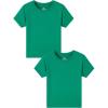 Family Feeling Boys Short Sleeve Crewneck Kids T-Shirts Top Girls Tee(Green)