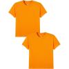 Family Feeling Boys Short Sleeve Crewneck Kids T-Shirts Top Girls Tee(Orange)