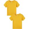 Family Feeling Boys Short Sleeve Crewneck Kids T-Shirts Top Girls Tee(Yellow)