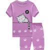Family Feeling Giraffe Little Girls’ Short Pajamas 100% Cotton Clothes(Cat/723)