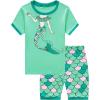 Family Feeling Giraffe Little Girls’ Short Pajamas 100% Cotton Clothes(Mermaid/F2)