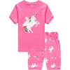 Family Feeling Giraffe Little Girls’ Short Pajamas 100% Cotton Clothes(Unicorn/F1)