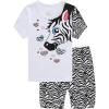 Family Feeling Giraffe Little Girls’ Short Pajamas 100% Cotton Clothes(Zebra/F3)