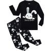 Family Feeling Kids & Toddler Boys Pajamas 2 Piece Pjs Set 100% Cotton Sleepwear(Bunny-6160)