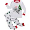 Family Feeling Kids & Toddler Boys Pajamas 2 Piece Pjs Set 100% Cotton Sleepwear(Christmas/Dinosaur/Grey/F1)