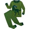 Family Feeling Kids & Toddler Boys Pajamas 2 Piece Pjs Set 100% Cotton Sleepwear(Dinosaur/F6068)