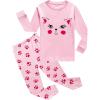 Family Feeling Kids & Toddler Girls Boys Pajamas 2 Piece Pjs Set 100% Cotton Sleepwear(Cat/F1)