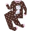 Family Feeling Kids & Toddler Girls Boys Pajamas 2 Piece Pjs Set 100% Cotton Sleepwear(Cat/G1)