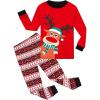 Family Feeling Kids & Toddler Girls Boys Pajamas 2 Piece Pjs Set 100% Cotton Sleepwear(Christmas/Red/Reindeer/A3)