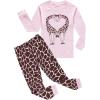 Family Feeling Kids & Toddler Girls Boys Pajamas 2 Piece Pjs Set 100% Cotton Sleepwear(Giraffe/Pink25)