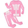 Family Feeling Kids & Toddler Girls Boys Pajamas 2 Piece Pjs Set 100% Cotton Sleepwear(Skeleton/Glow-in-the-dark/6964)