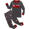 Family Feeling Little Big Boy Pajamas Sets 100% Cotton Pjs Kids Jammies(Fire Truck/F2)