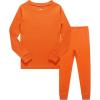 Family Feeling Little Big Boy Pajamas Sets 100% Cotton Pjs Kids Jammies(Orange/A1)