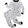 Family Feeling Little Big Boy Pajamas Sets 100% Cotton Pjs Kids Jammies(Rabbit/Grey/F1)