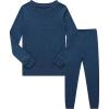 Family Feeling Little Big Boy Pajamas Sets 100% Cotton Pjs Kids Jammies(Solid-blue2022)