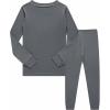 Family Feeling Little Big Boy Pajamas Sets 100% Cotton Pjs Kids Jammies(Solid-grey2022)