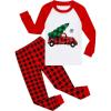 Family Feeling Little Boys Pajamas Sets 100% Cotton Long sleeve Pjs(Christmas/6001)