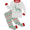 Family Feeling Little Boys Pajamas Sets 100% Cotton Long sleeve Pjs(Christmas/Grey/Reindeer)