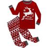 Family Feeling Little Boys Pajamas Sets 100% Cotton Long sleeve Pjs(Christmas/Red/Reindeer/A1)