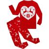 Family Feeling Little Boys Pajamas Sets 100% Cotton Long sleeve Pjs(Christmas/Red/Reindeer/K1)